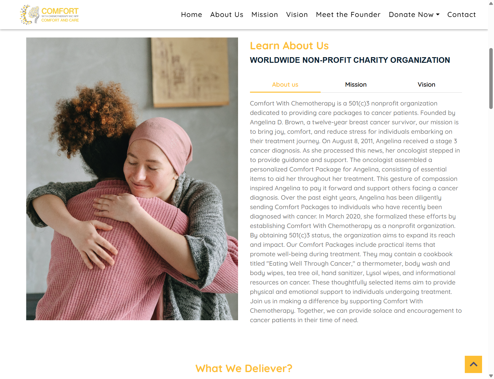 Comfort With Chemotherapy website